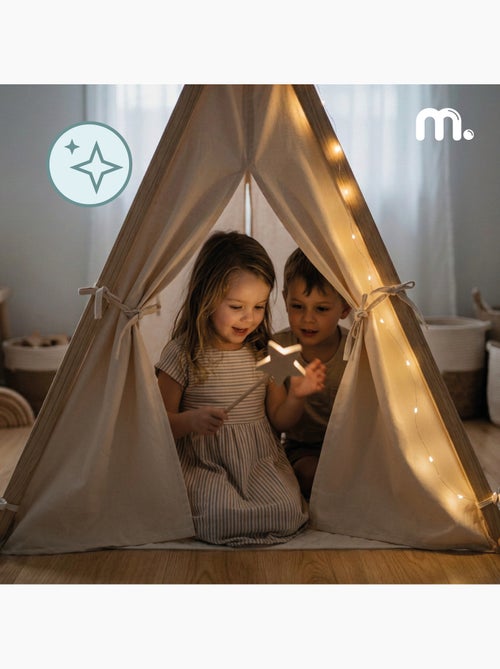 Tenda tipi da gioco legno bambini 110x90x120cm mamabrum - Kiabi Tenda tipi da gioco legno bambini 110x90x120cm mamabrum - Kiabi
