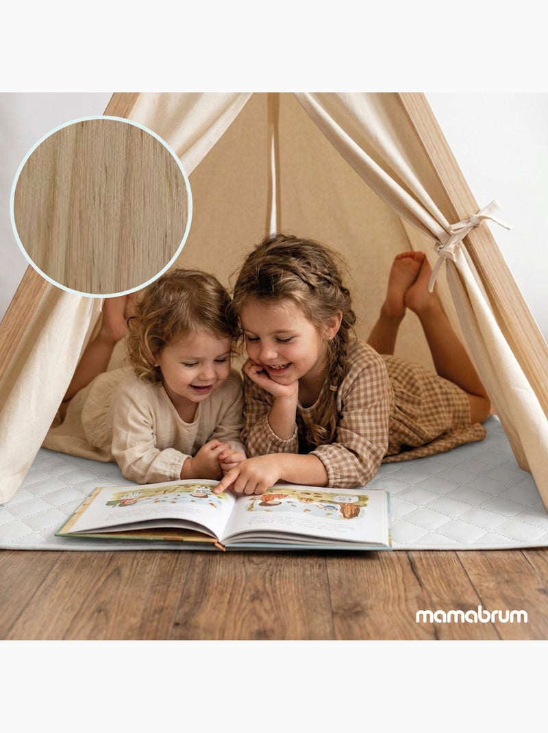 Tenda tipi da gioco legno bambini 110x90x120cm mamabrum N/D - Kiabi