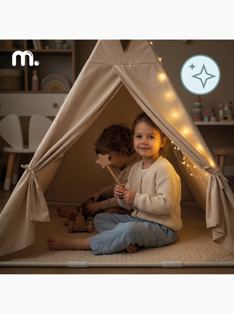 Tenda tipi da gioco per bambini 110x110x120cm led mamabrum N/D - Kiabi