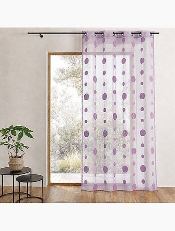 Tenda trasparente a maglia effetto rete a pois