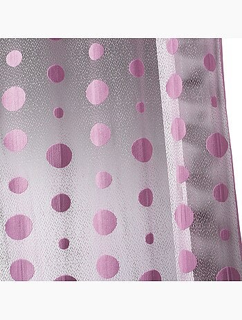 Tenda trasparente a maglia effetto rete a pois