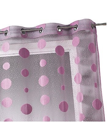 Tenda trasparente a maglia effetto rete a pois