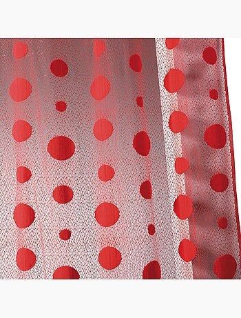 Tenda trasparente a maglia effetto rete a pois