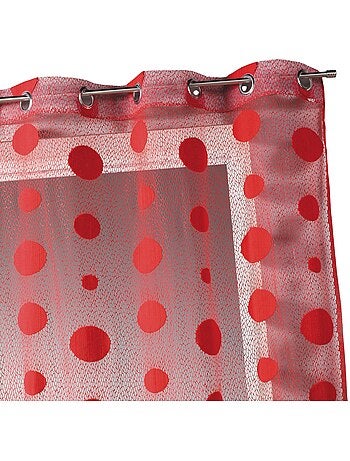 Tenda trasparente a maglia effetto rete a pois