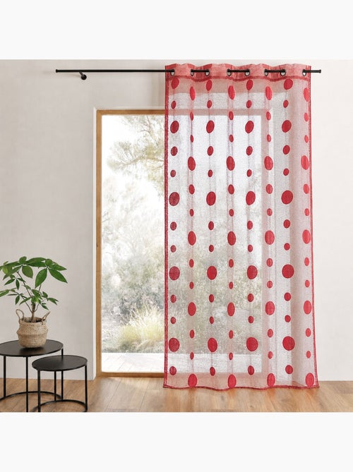 Tenda trasparente a maglia effetto rete a pois - Kiabi