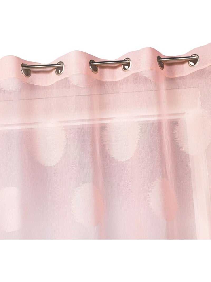 Tenda trasparente a pois grandi tono su tono Rosa pastello - Kiabi