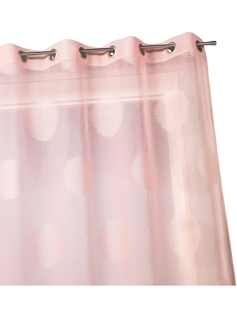Tenda trasparente a pois grandi tono su tono Rosa pastello - Kiabi