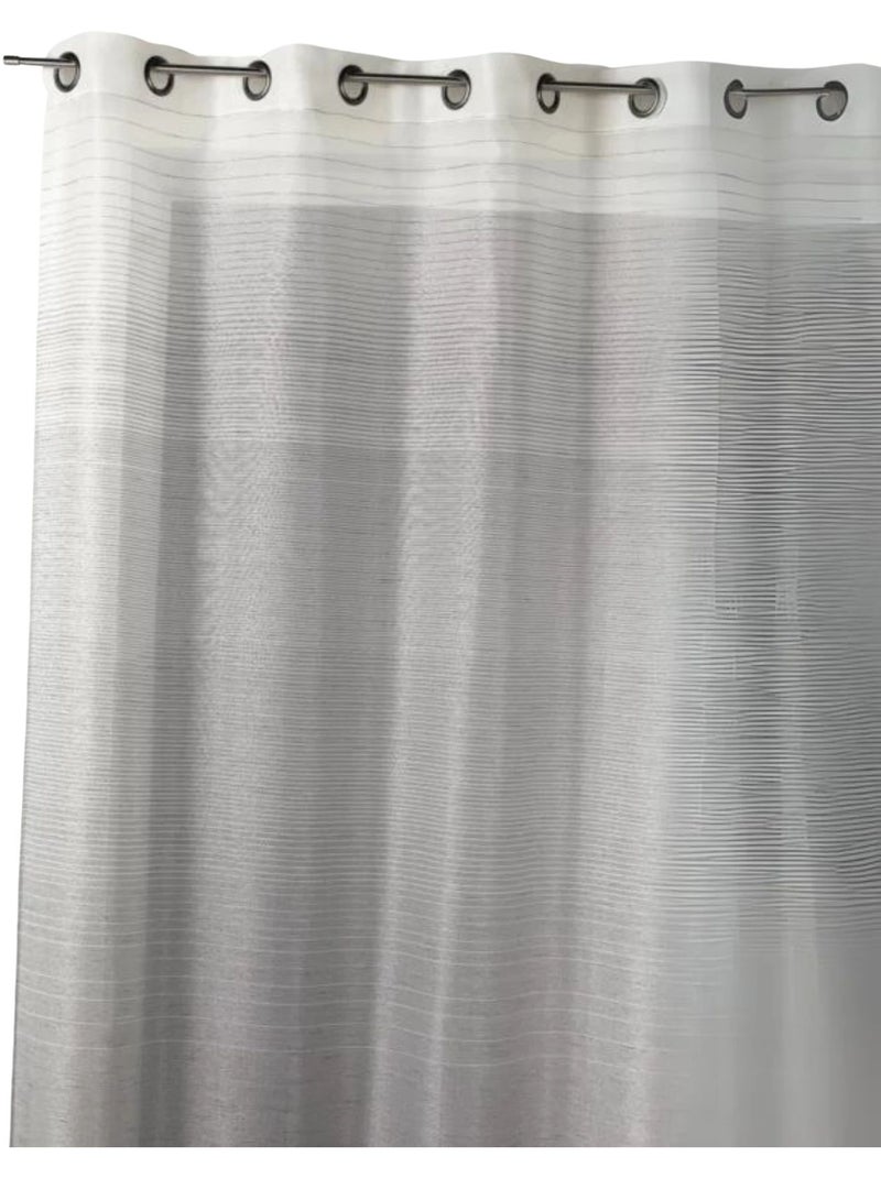 Tenda trasparente a righe orizzontali sfumate Grigio chiaro - Kiabi