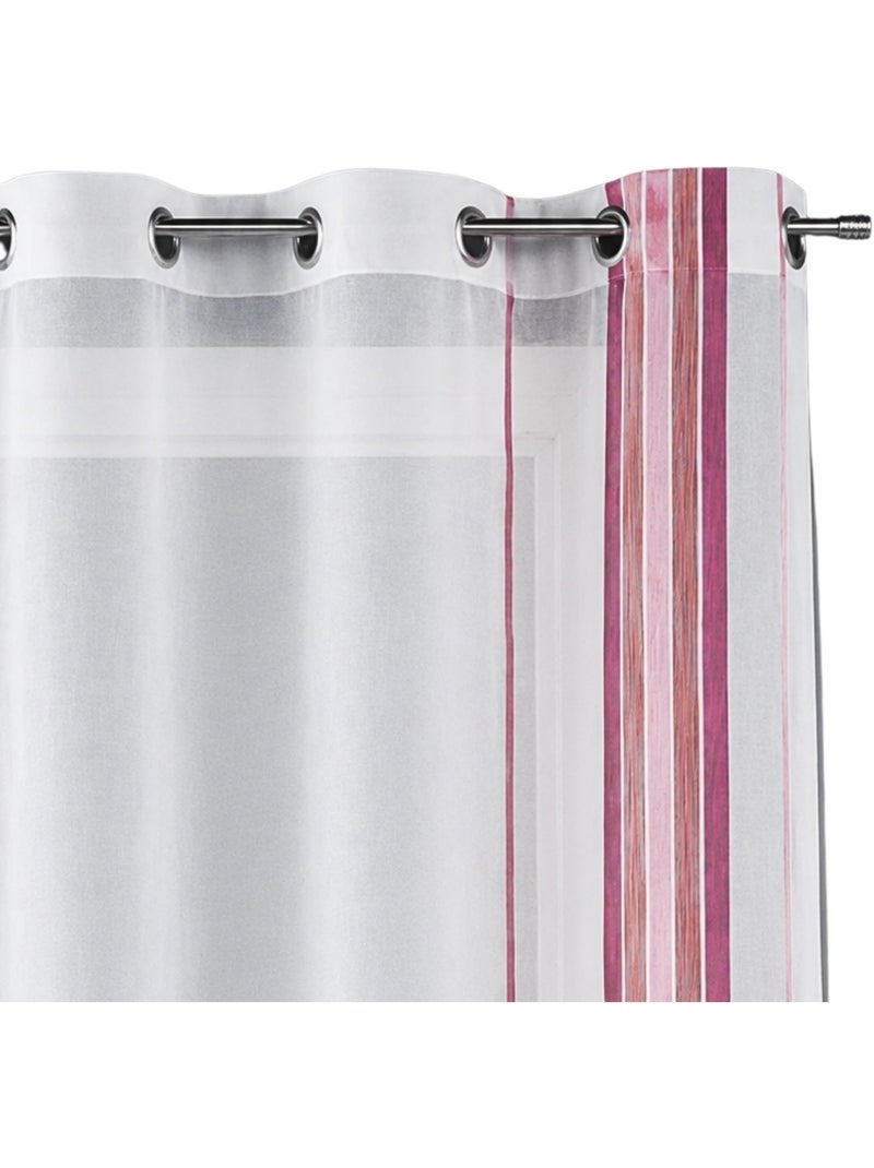 Tenda trasparente a righe verticali Rosa antico - Kiabi