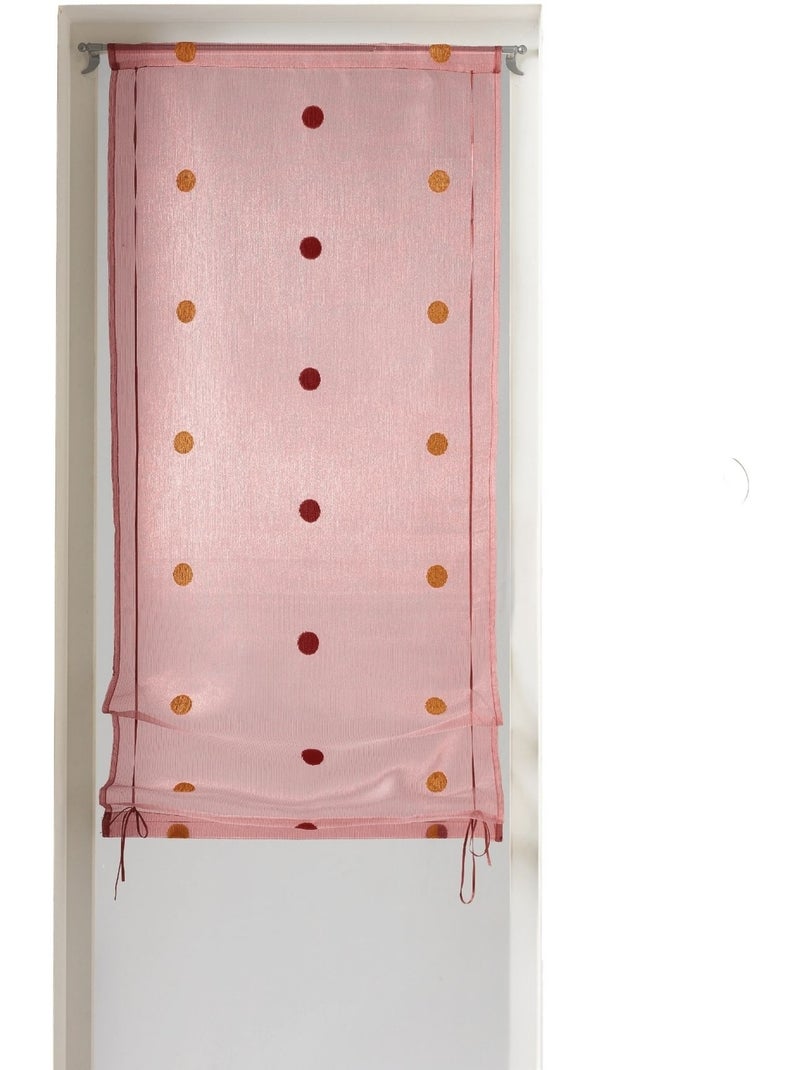 Tenda trasparente a rullo in organza a pois Bordeaux - Kiabi