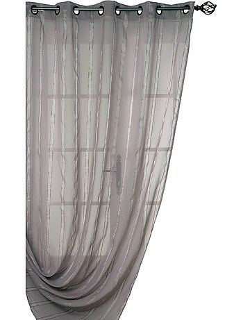 Tenda trasparente a sottili righe verticali lucide