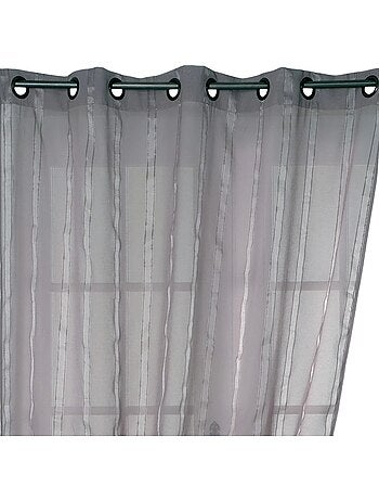 Tenda trasparente a sottili righe verticali lucide