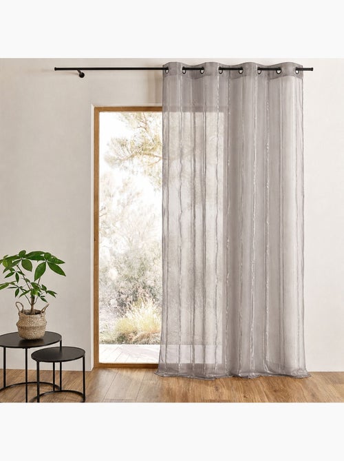 Tenda trasparente a sottili righe verticali lucide - Kiabi Tenda trasparente a sottili righe verticali lucide - Kiabi