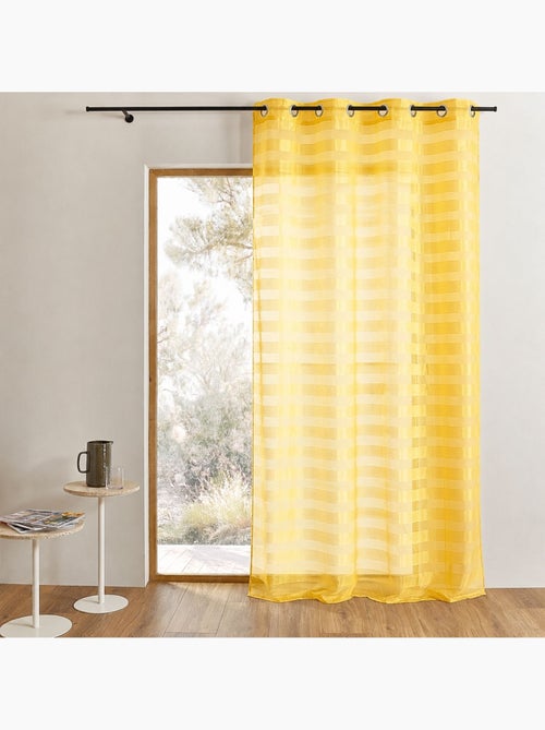 Tenda trasparente colorata con strisce orizzontali alternate - Kiabi Tenda trasparente colorata con strisce orizzontali alternate - Kiabi
