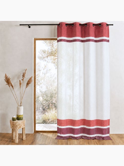 Tenda trasparente con bordi a righe in alto e in basso - Kiabi