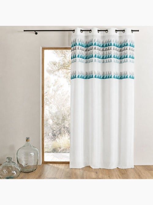 Tenda trasparente con bordo stampato a triangoli - Kiabi