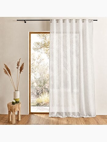 Tenda trasparente con ganci 3 in 1 effetto lino luz