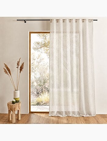 Tenda trasparente con ganci 3 in 1 effetto lino luz