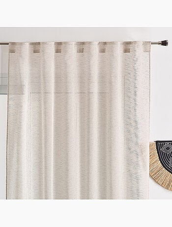 Tenda trasparente con ganci 3 in 1 effetto lino luz
