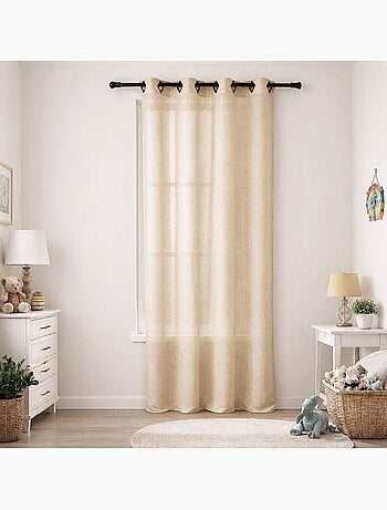 Tenda trasparente con leggere righe intrecciate