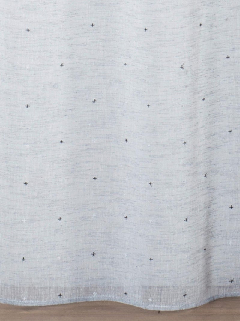 Tenda trasparente con motivi a piccole croci Grigio chiaro - Kiabi