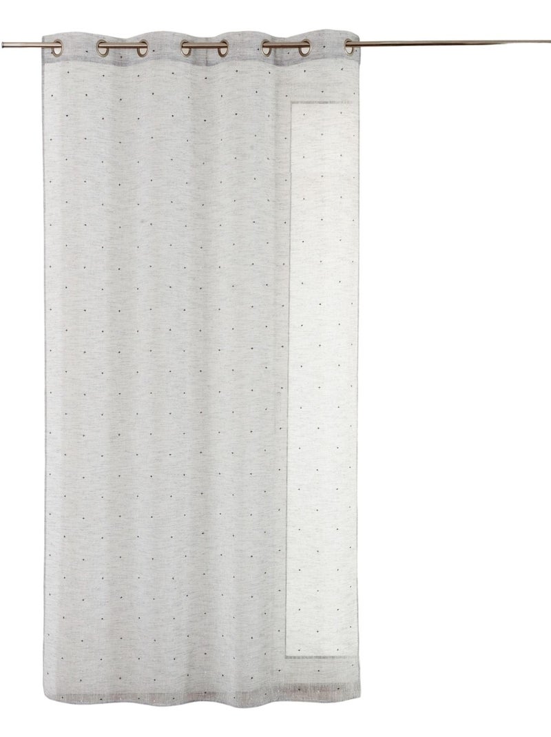 Tenda trasparente con motivi a piccole croci Grigio chiaro - Kiabi