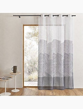 Tenda trasparente con motivi grafici
