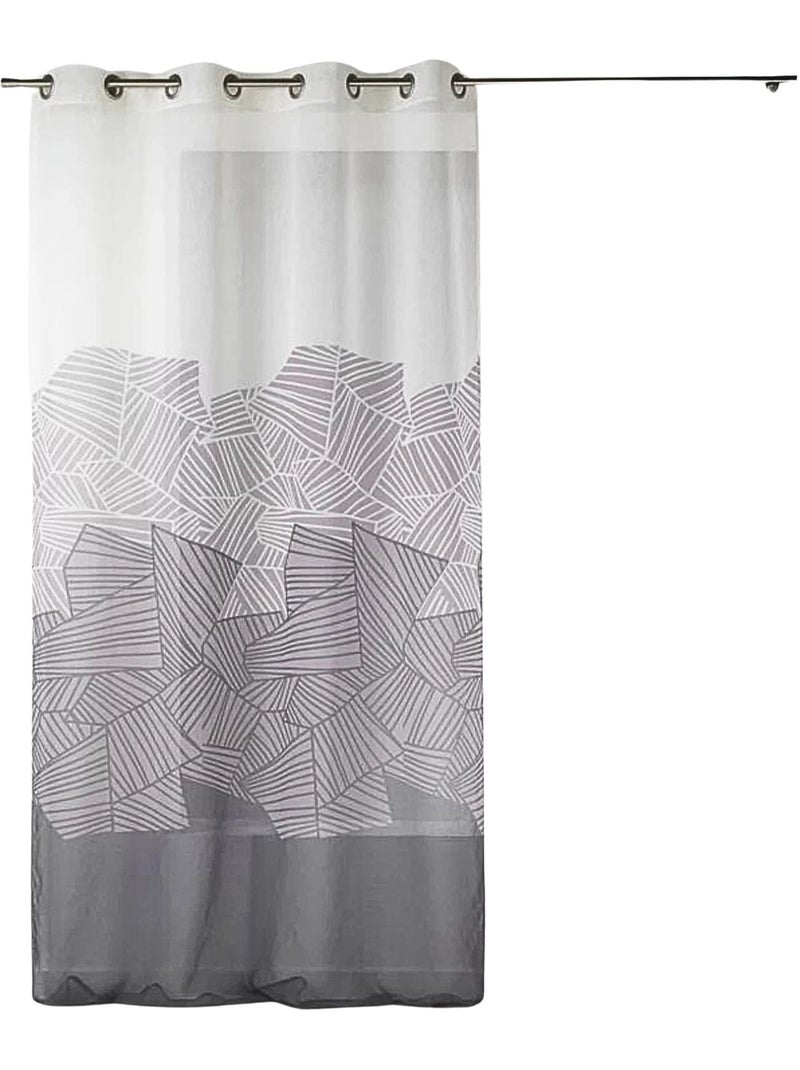 Tenda trasparente con motivi grafici Avorio - Kiabi