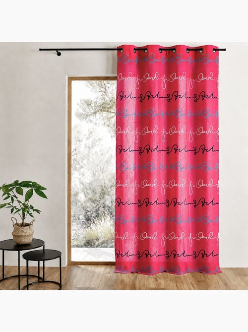 Tenda trasparente con motivo a scritte orizzontali - Kiabi Tenda trasparente con motivo a scritte orizzontali - Kiabi