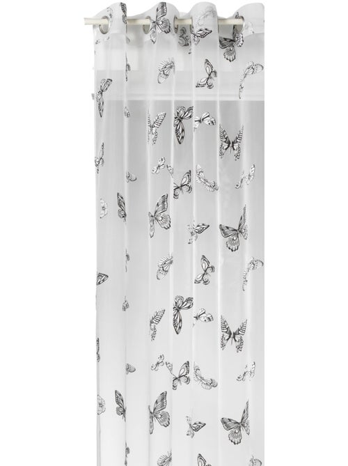 Tenda trasparente con occhielli e motivo a farfalle - Kiabi