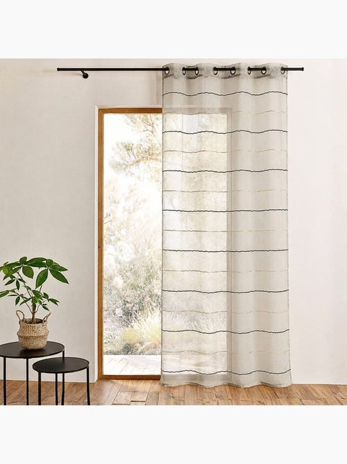Tenda trasparente con righe orizzontali ondulate fantasia - Kiabi Tenda trasparente con righe orizzontali ondulate fantasia - Kiabi