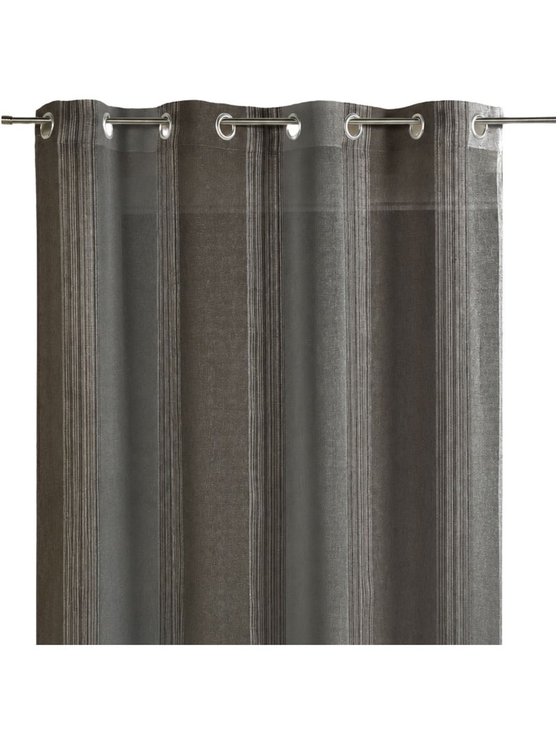 Tenda trasparente con righe verticali intrecciate Grigio chiaro - Kiabi
