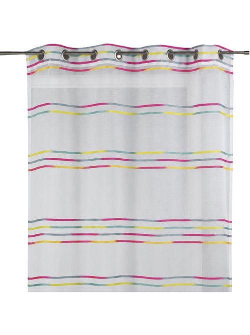 Tenda trasparente con sottili righe orizzontali intessute - Kiabi