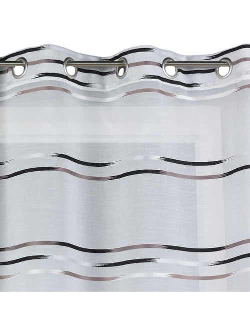 Tenda trasparente con sottili righe orizzontali intessute - Kiabi