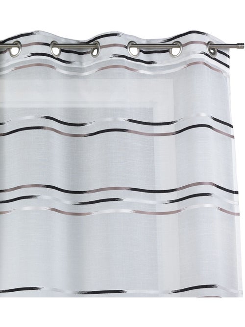 Tenda trasparente con sottili righe orizzontali intessute - Kiabi