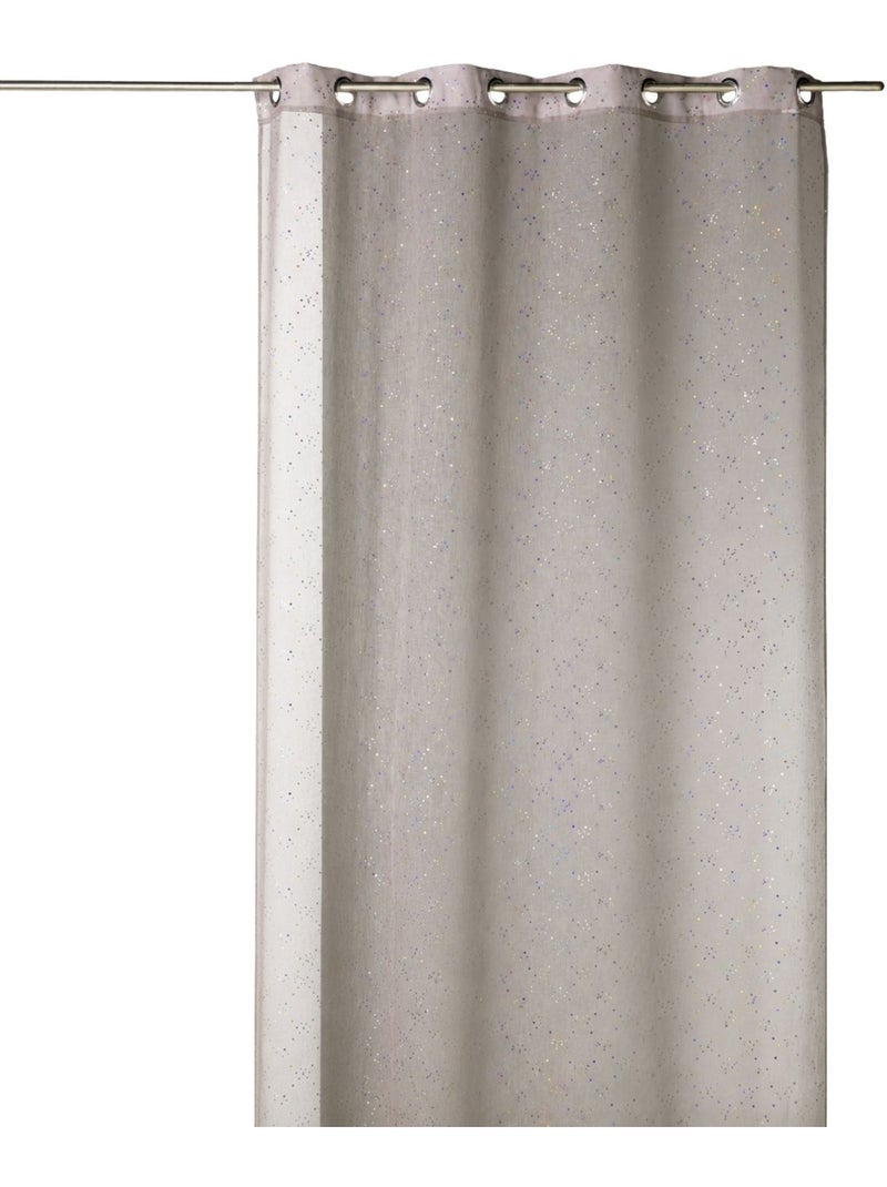 Tenda trasparente con stampa a puntini colorati Beige - Kiabi