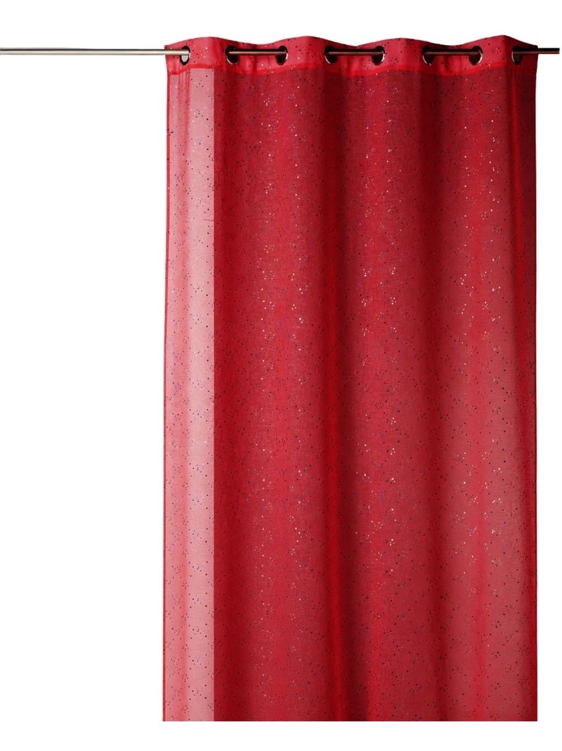 Tenda trasparente con stampa a puntini colorati Rosso - Kiabi