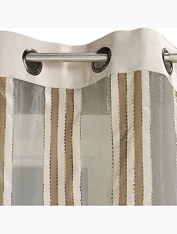 Tenda trasparente in organza a righe verticali