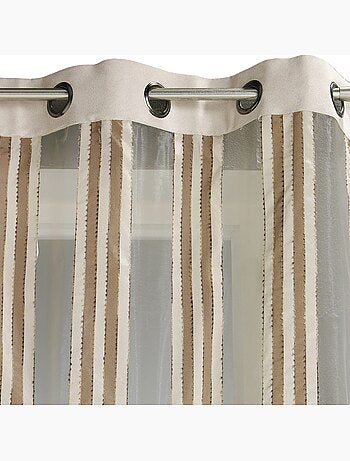 Tenda trasparente in organza a righe verticali