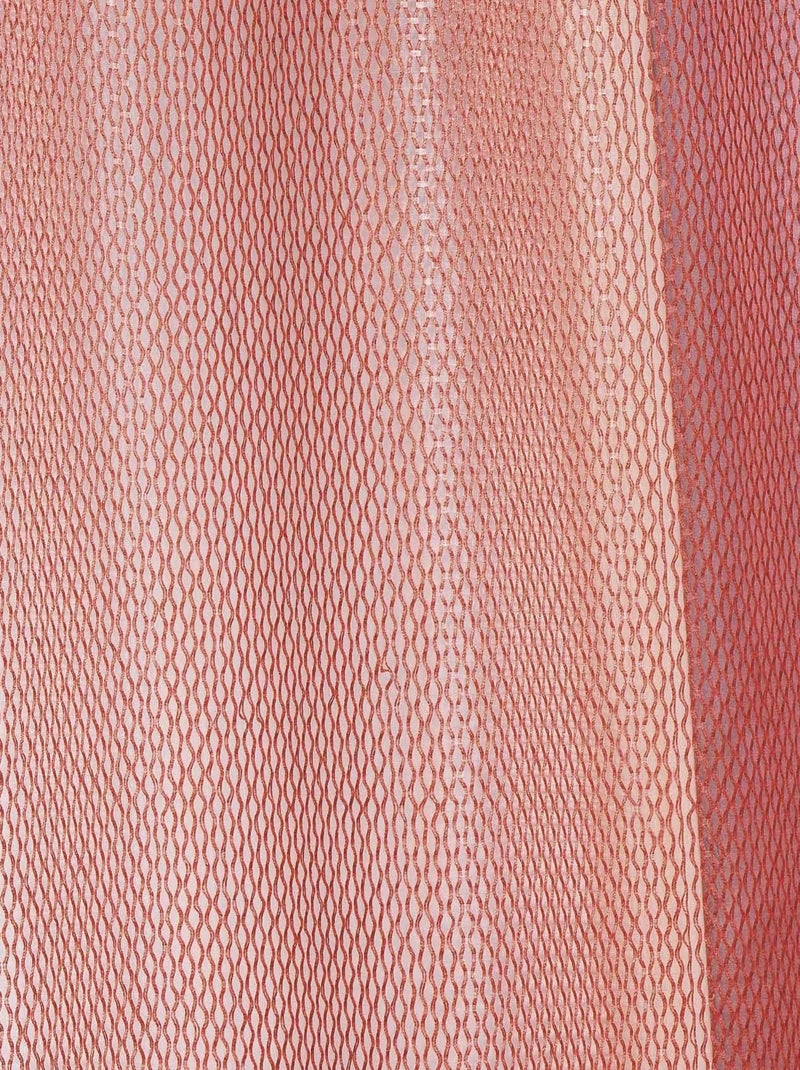 Tenda trasparente in organza con effetto rete Rosso mattone - Kiabi