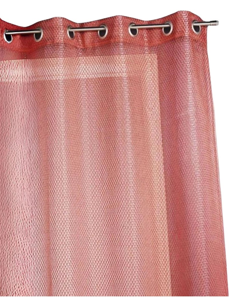 Tenda trasparente in organza con effetto rete Rosso mattone - Kiabi