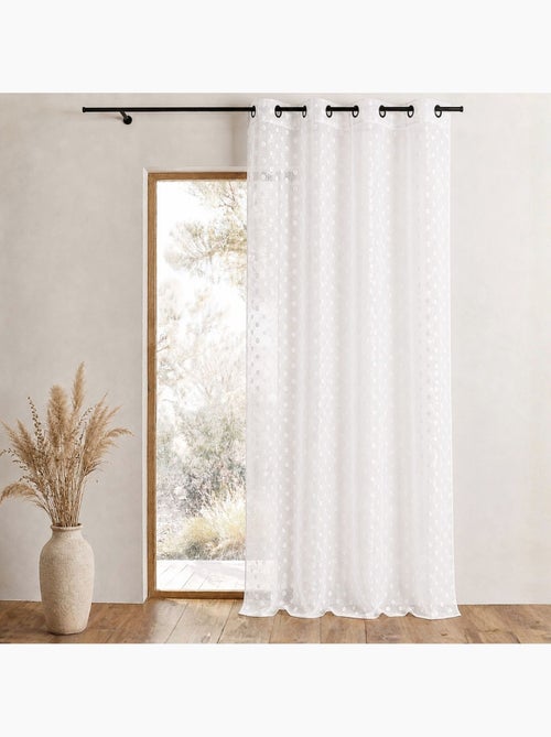 Tenda trasparente in organza jacquard ricamata a pois - Kiabi