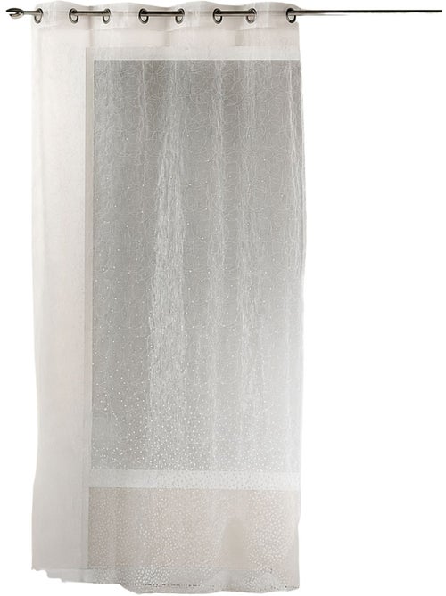 Tenda trasparente in organza traforata con ricami a motivi decorativi - Kiabi Tenda trasparente in organza traforata con ricami a motivi decorativi - Kiabi