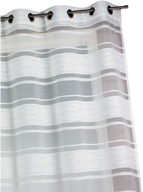 Tenda trasparente jacquard a righe orizzontali - Kiabi