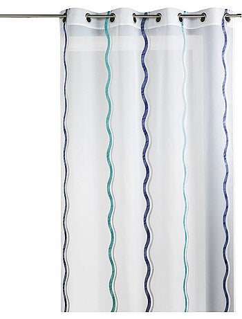 Tenda trasparente jacquard a righe verticali ondulate