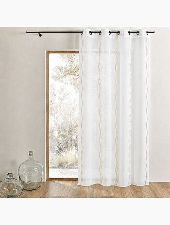 Tenda trasparente jacquard a righe verticali ondulate