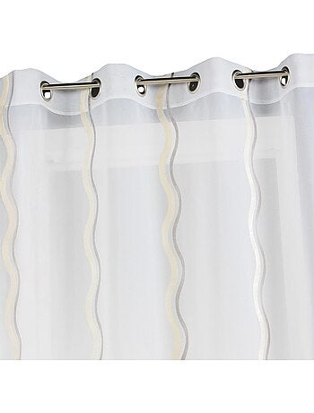Tenda trasparente jacquard a righe verticali ondulate