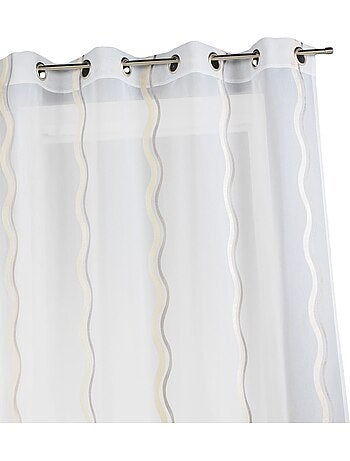 Tenda trasparente jacquard a righe verticali ondulate