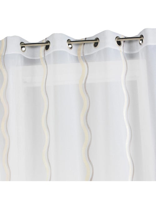 Tenda trasparente jacquard a righe verticali ondulate - Kiabi