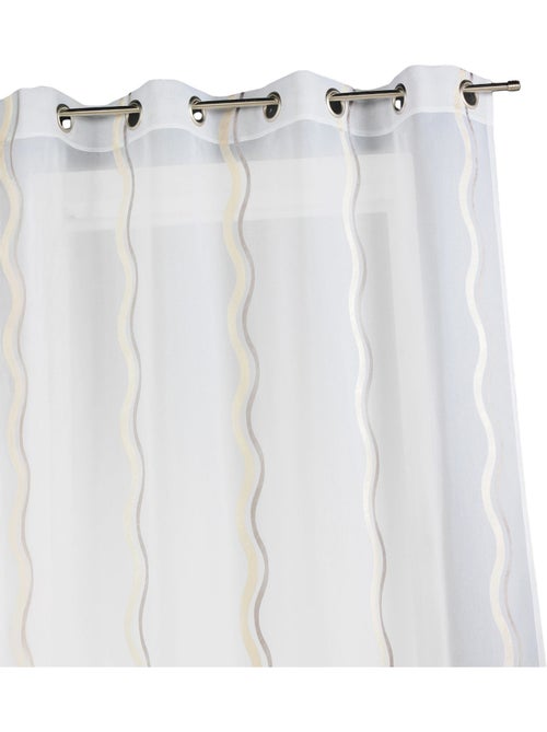 Tenda trasparente jacquard a righe verticali ondulate - Kiabi